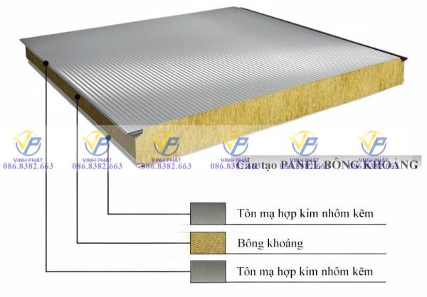 PANEL BÔNG KHOÁNG (PANEL ROCKWOOL) - Ảnh 4